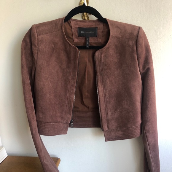 BCBG Max Azria MaxAzria faux suede jacket brown - Picture 2 of 5